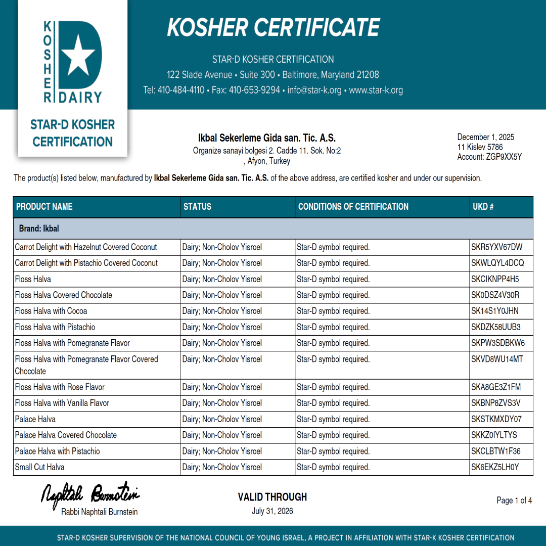 Star-K Kosher Certificate