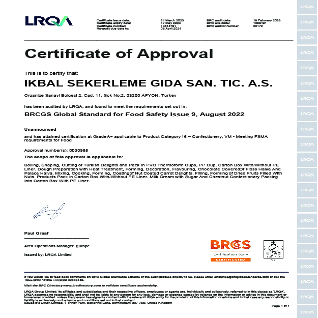 Lloyd's Register Certificate of Approval 